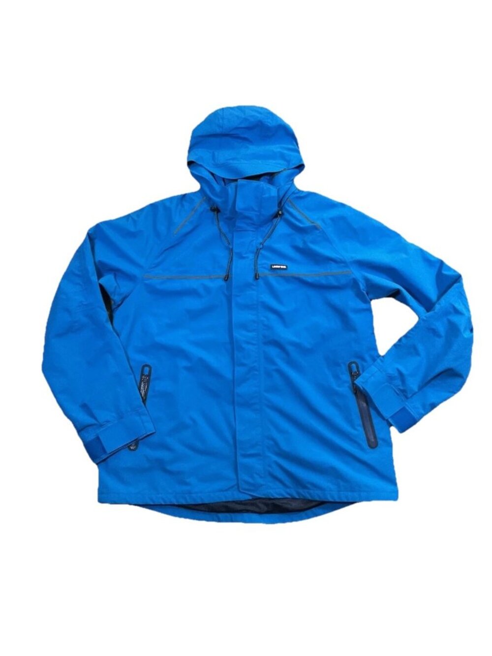 Lands End Hooded Soft Shell Youth XL Outdoor Jacket Vibrant Blue Hood Pockets